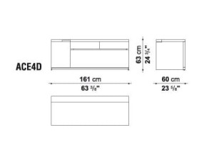 Низкий офисный шкаф с замком