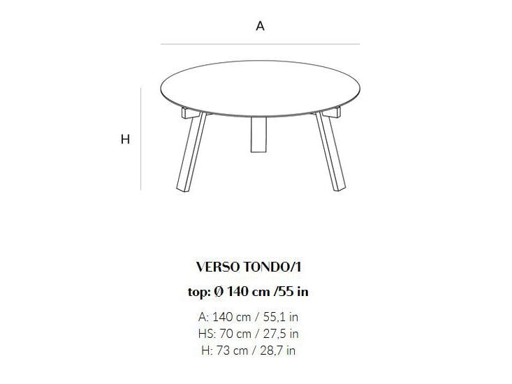 Круглый обеденный стол из массива дерева Lando VERSO TONDO ARCH-00005668 - Вид №3