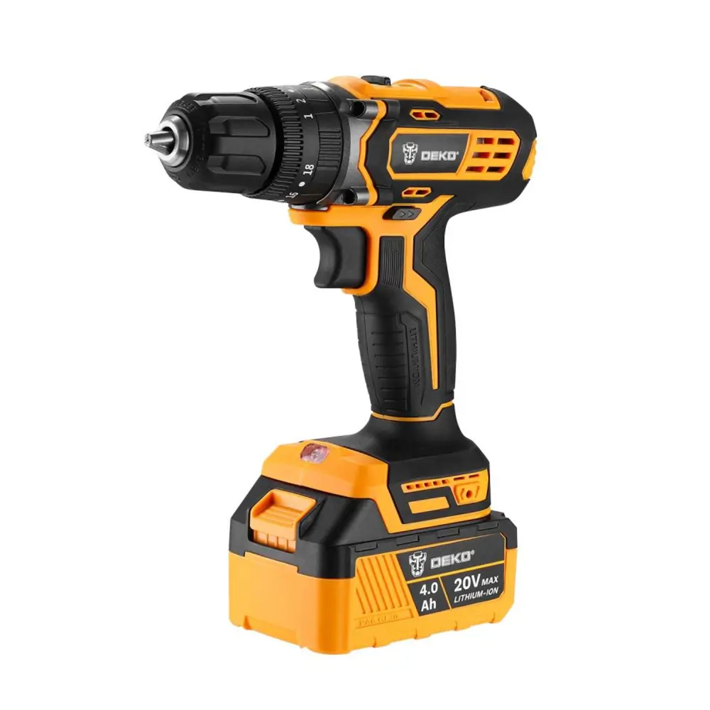 Дрель-шуруповерт аккумуляторная Deko Impact DKCD20, 20 В Li-ion 2x4 Ач STLM-2085677