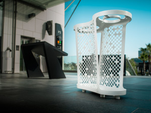 Наружная стальная стойка для мусора