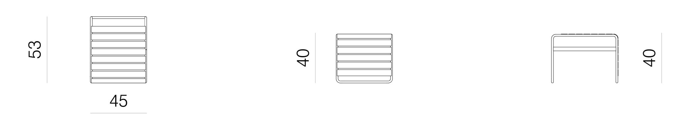 Металлический квадратный садовый столик prostoria Jugo ARCH-00100981 - Вид №4