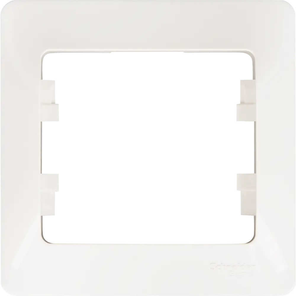 84693669 Рамка для розеток и выключателей Schneider Electric Glossa 1 пост одинарная цвет молочный STLM-0053764
