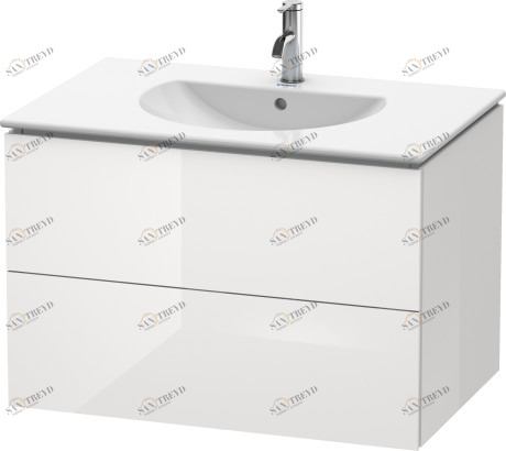 LC626202222 Тумбочка подвесная L-Cube #LC6262 820 x 534 мм Белый глянцевый декор Duravit
