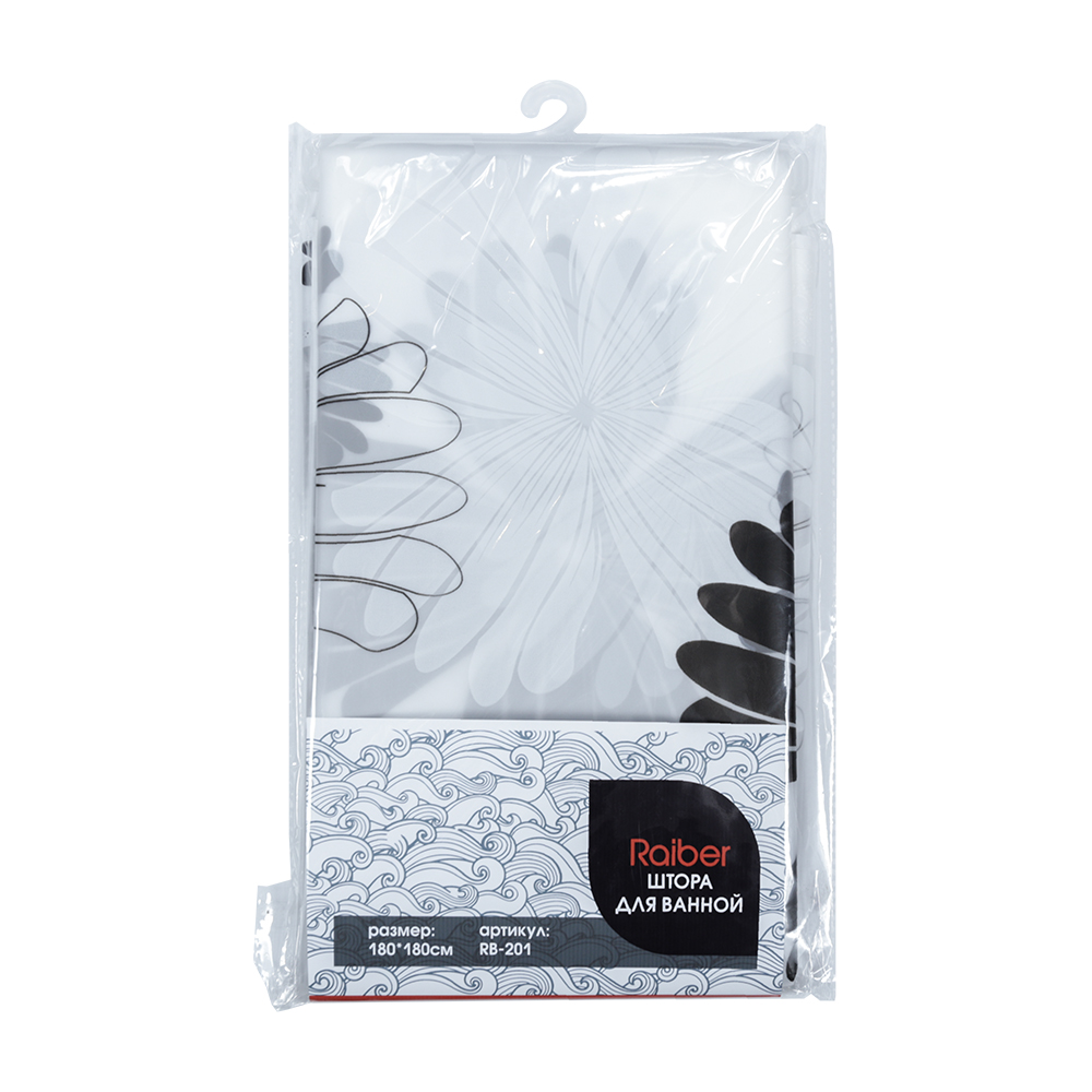 RB-201 Штора для ванной комнаты Raiber 