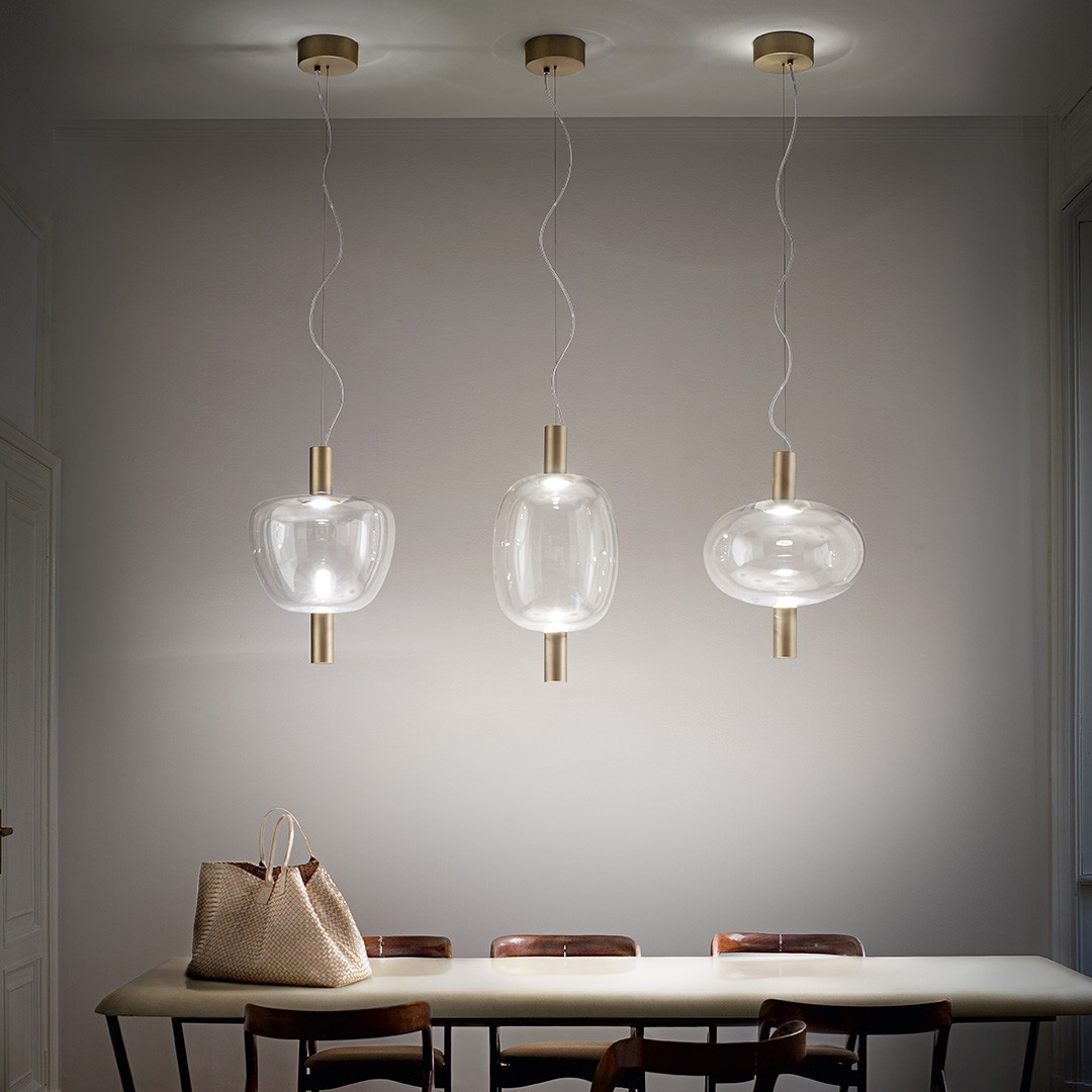 Vistosi RIFLESSO SP 3 AM/TR ottone подвесной светильник 118781 - Вид №1