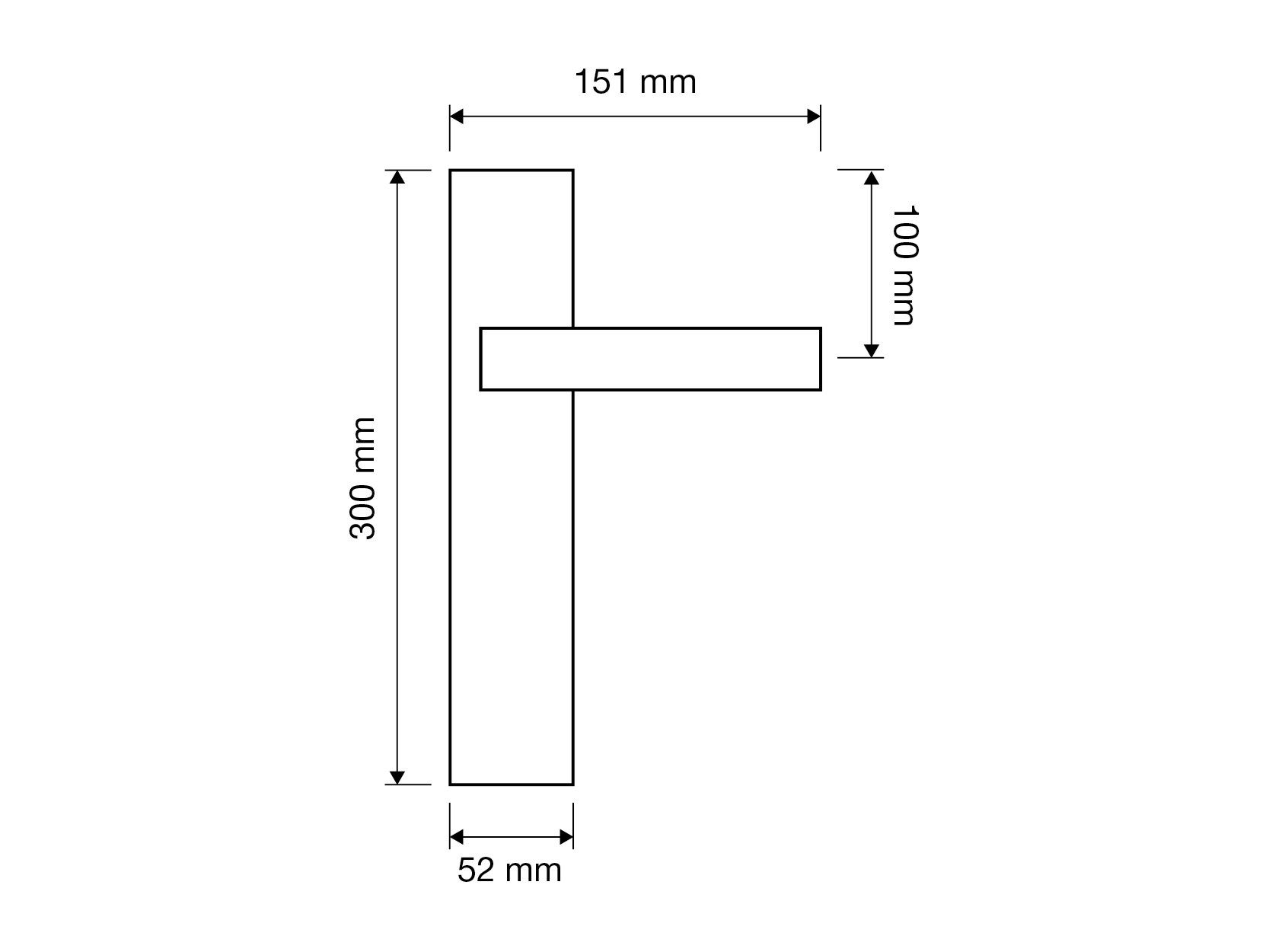Латунная ручка на пластине LINEA CALI' синтез венге ARCH-00080519 - Вид №5