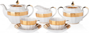 10621571 Промыслы Вербилок Сервиз чайный 6/15 "Центория золотая" Фарфор