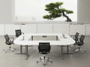 Стол для совещаний из меламина и металла