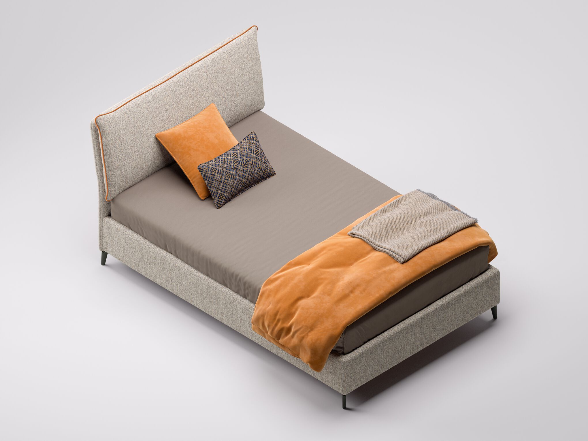 Односпальная кровать с мягким изголовьем Twils Blanca ARCH-00063851 - Вид №4