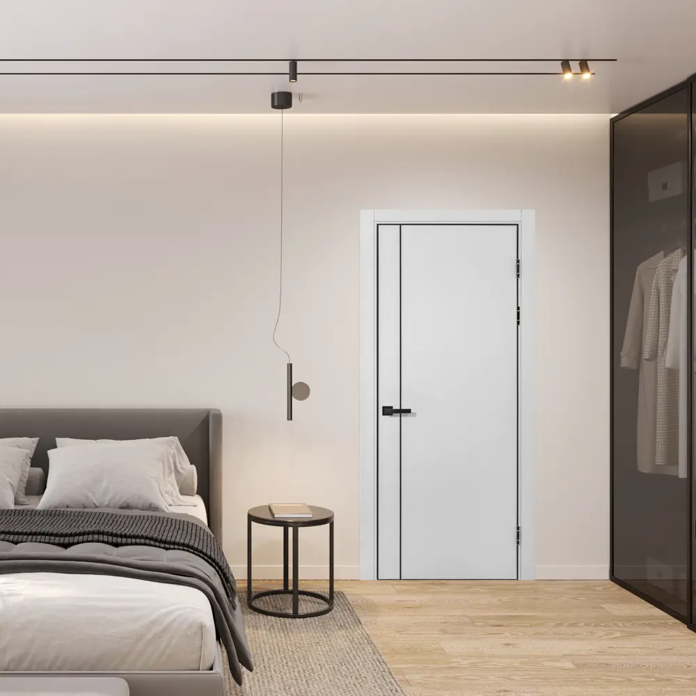 Межкомнатная дверь PORTIKA Борно 56, серая, 80x230 см 89423500 STLM-1569510 - Вид №4