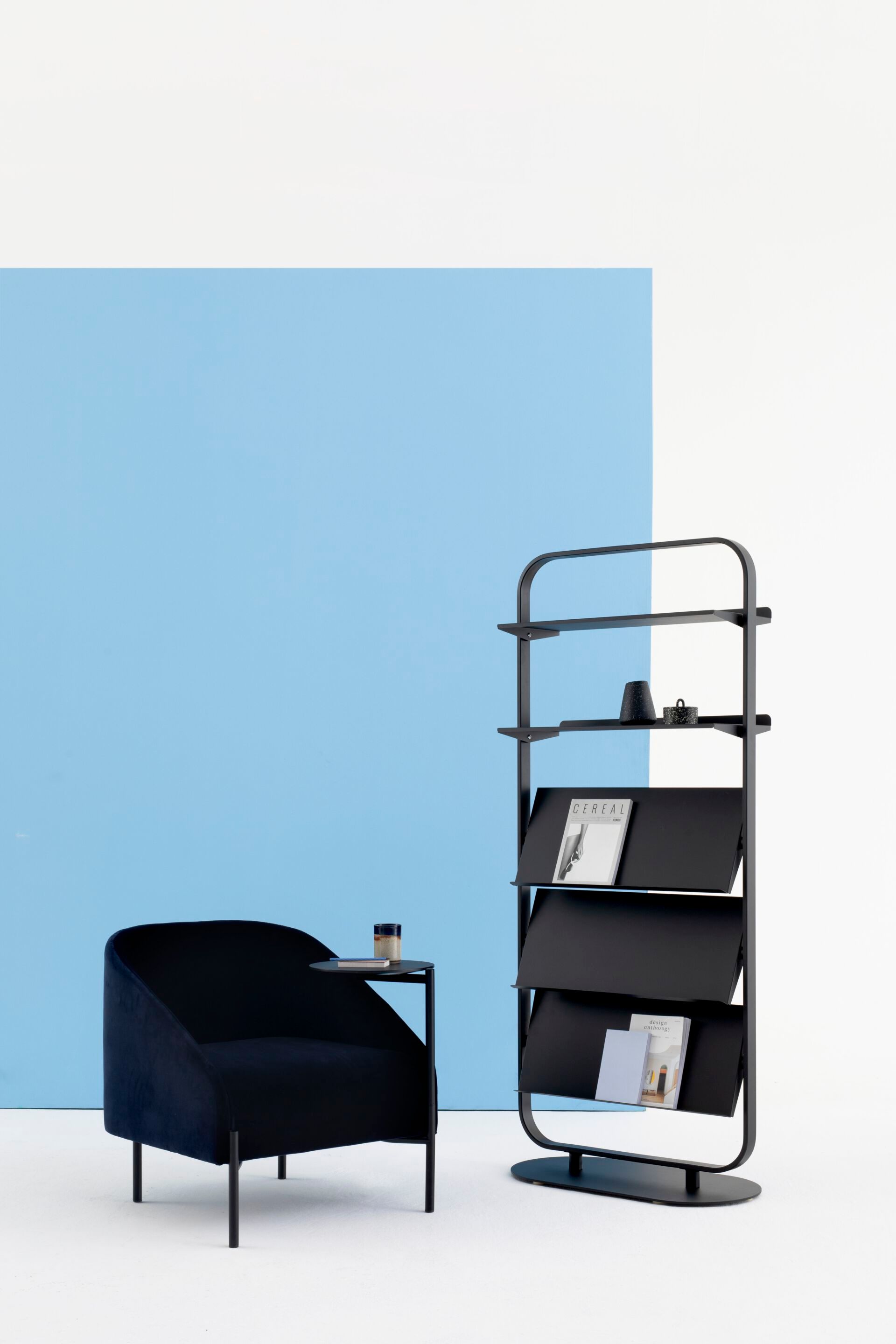 Стальная стойка для журналов с порошковым покрытием Cascando фокус ARCH-00109285 - Вид №3