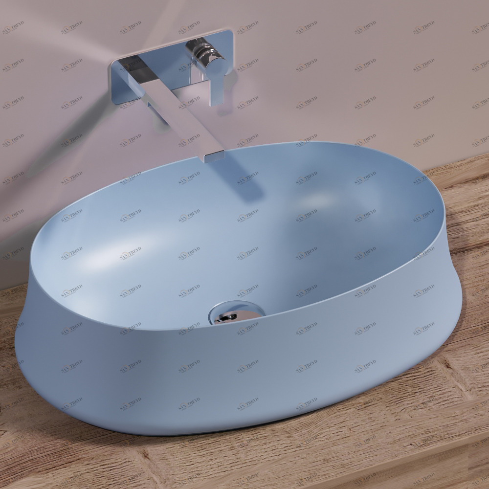 SH04PERVINCAMATT Накладная раковина на столешницу  овальная Simas Sharp