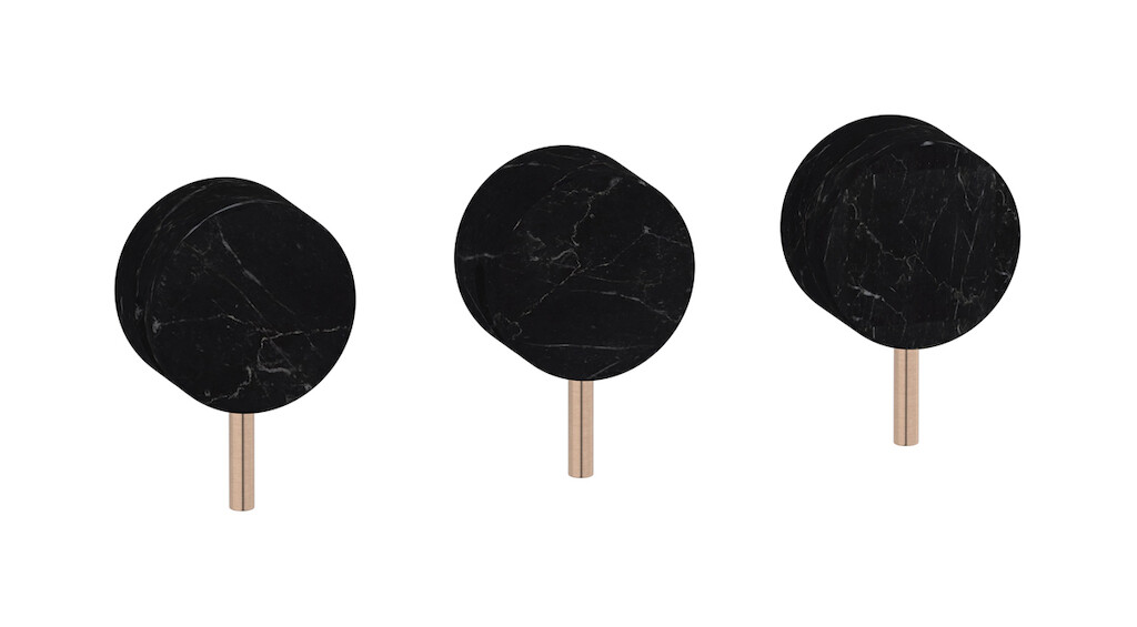 Встроенный смеситель для душа на 3 отверстия с двухходовым дивертером WE ARE IB mr410sr_2 Brushed Rose Gold Marmo