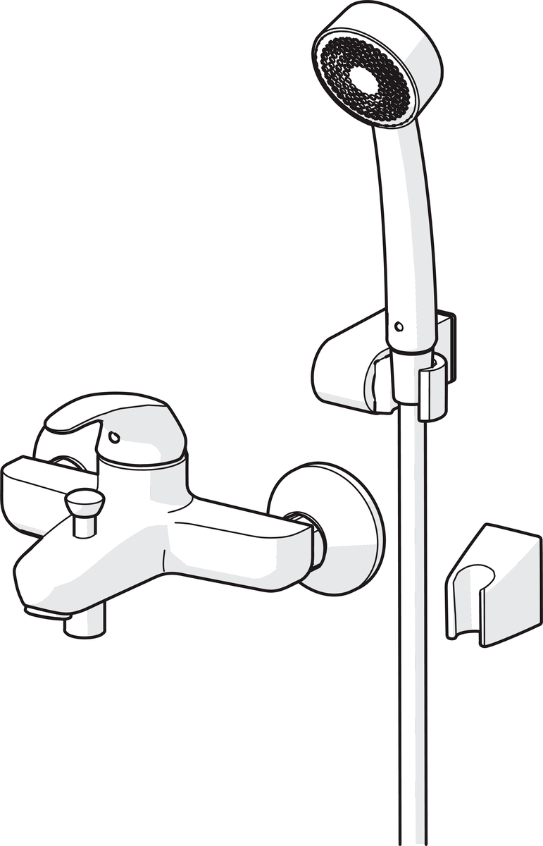 Oras 1448Y Cмеситель для ванны и душа 1448Y Polara Хром  - Вид №2