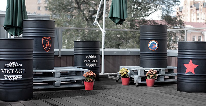 Бочка металлическая декоративная Gagarin STARBARREL  014776 Черный  - Вид №2