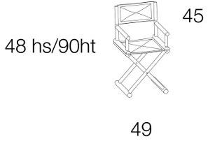Caroti Режиссерское кресло из ткани Via montenapoleone 1075  - Вид №3