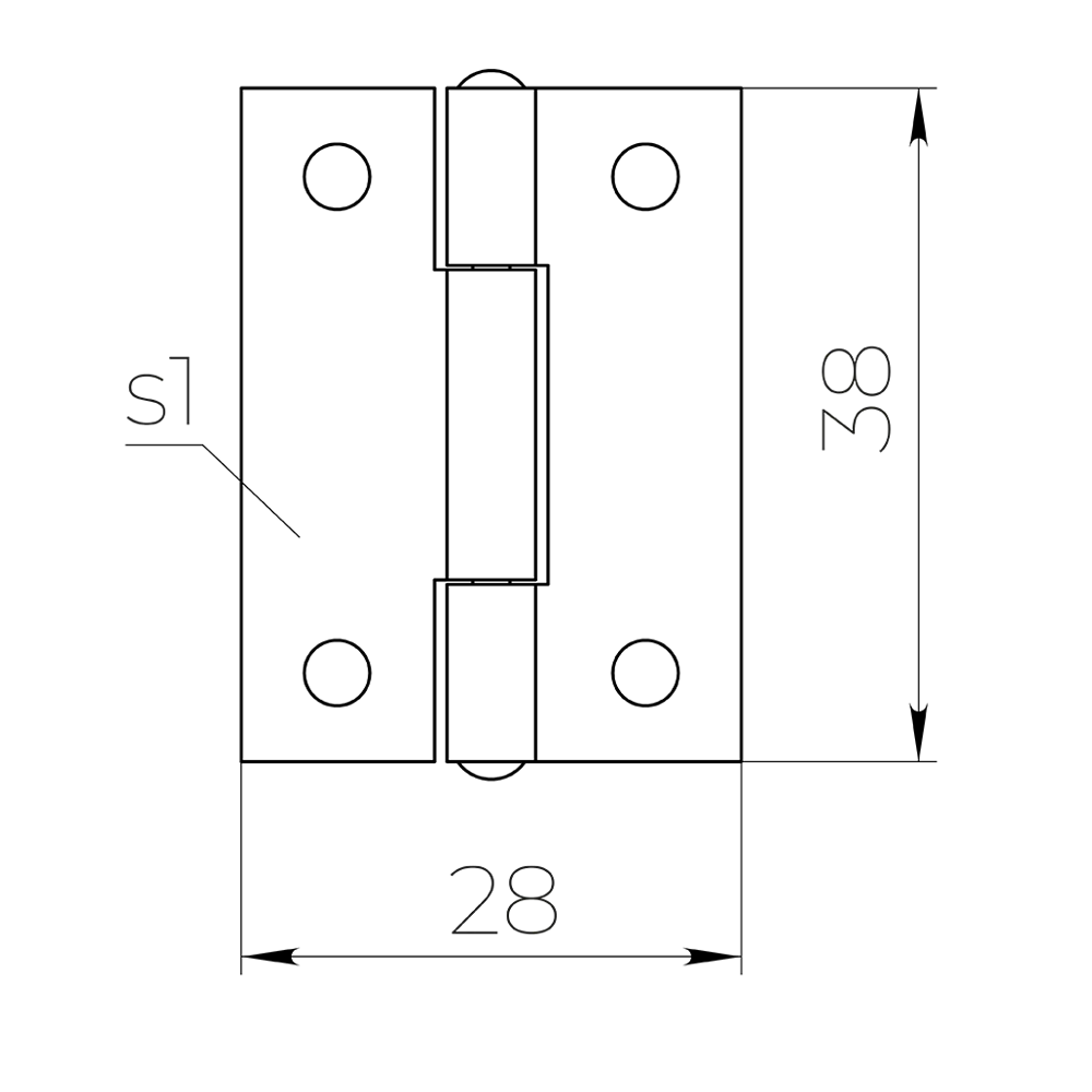 Накладная петля карточная Ajax 30x40 мм 2 шт STLM-2087140 - Вид №4