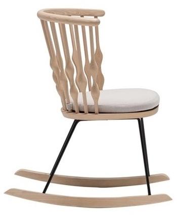 Andreu World Кресло-качалка из бука с подлокотниками Nub So1454 - Вид №1