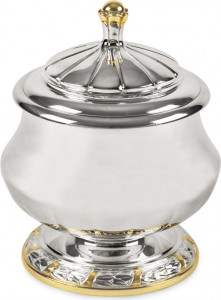 10666683 Русские самоцветы Икорница Русские самоцветы, серебро 925 Серебро 925