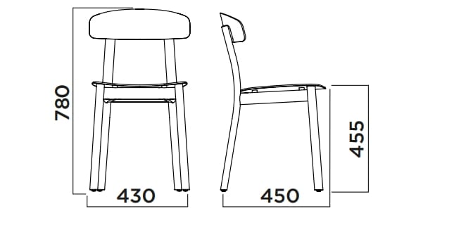 Стул из массива дерева и полипропилена Infiniti Feluca ARCH-00059160 - Вид №5
