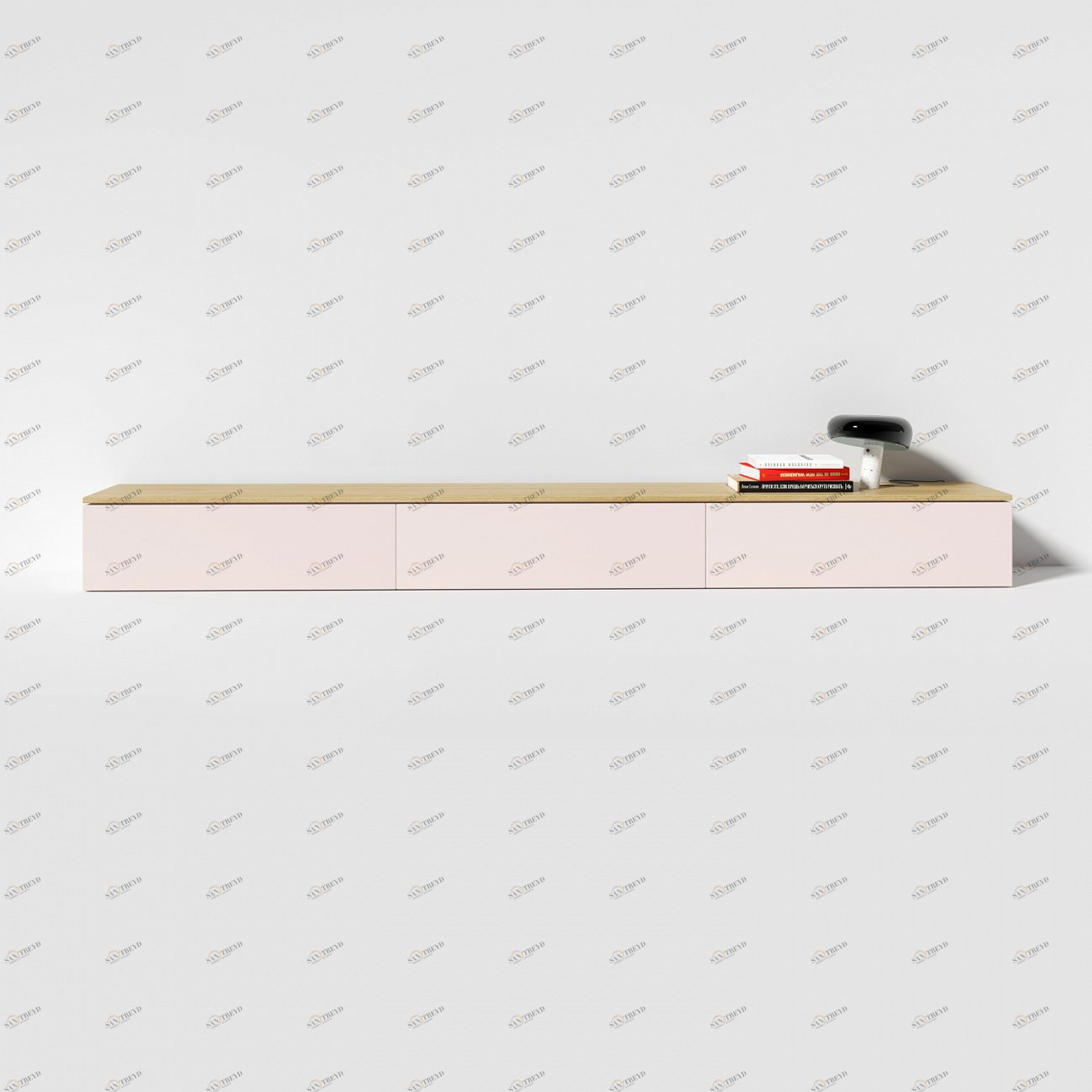 Тумба под телевизор с ящиками серо-бежевая 270 см Tall BRAGIN DESIGN  00-3879352 Бежевый 