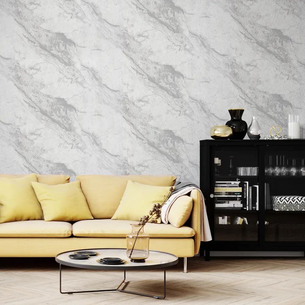 WALLDECOR Санторини - серые флизелиновые обои для стильного интерьера 89375654 STLM-0837136 - Вид №2