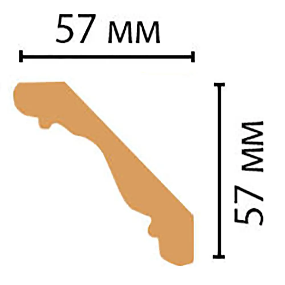 Плинтус потолочный полистирол Decomaster 173-6 бежевый 57x57x2000 мм STLM-2108564 - Вид №2