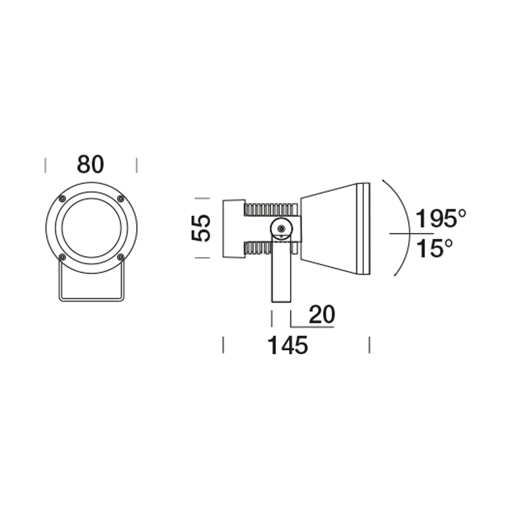 8424118 Проектор Platek MICRO SPRING Proiettore   MICRO SPRING Floodlight - LED 3000K 44°  - Вид №6