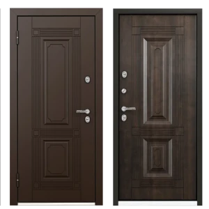 Дверь металлическая Термо С-2 РР, 880 мм, левая, цвет грецкий орех