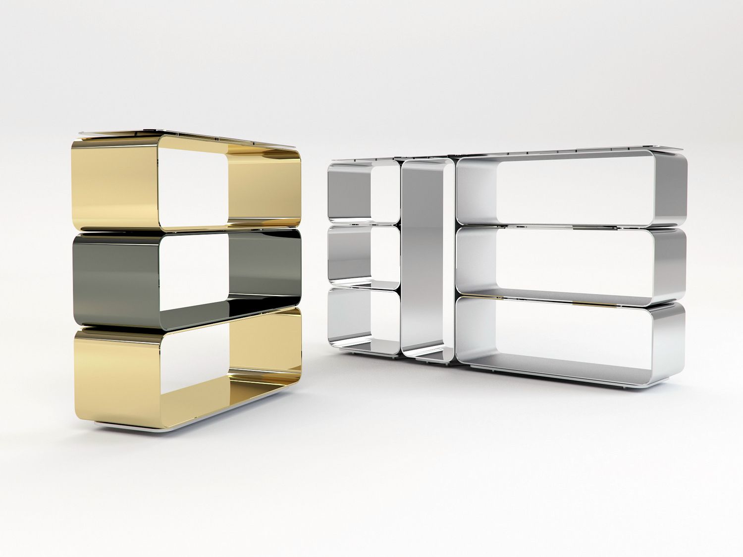 Модульная алюминиевая секционная Книжная полка altreforme District ARCH-00055752 - Вид №1