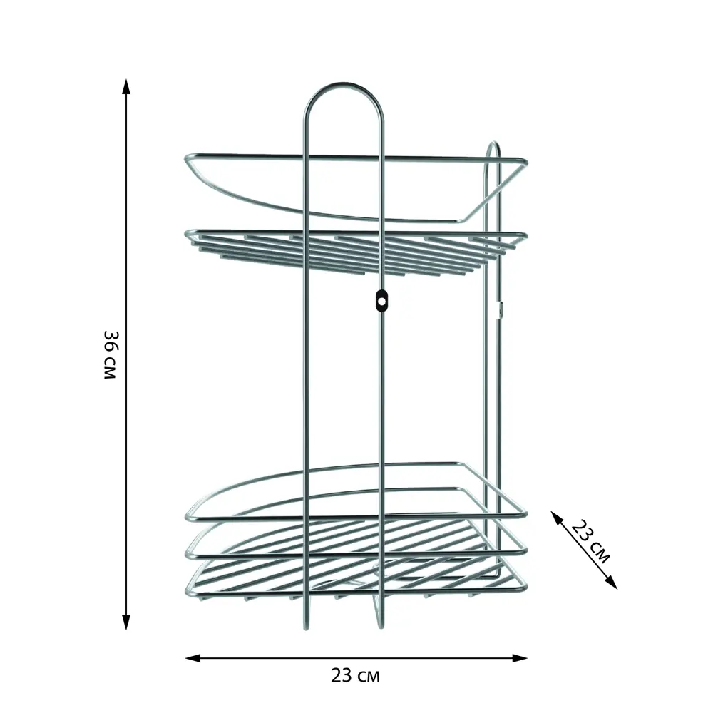 Полка для ванной Lemer Nil 23x34.5 см металл цвет хром STLM-2001457 - Вид №8