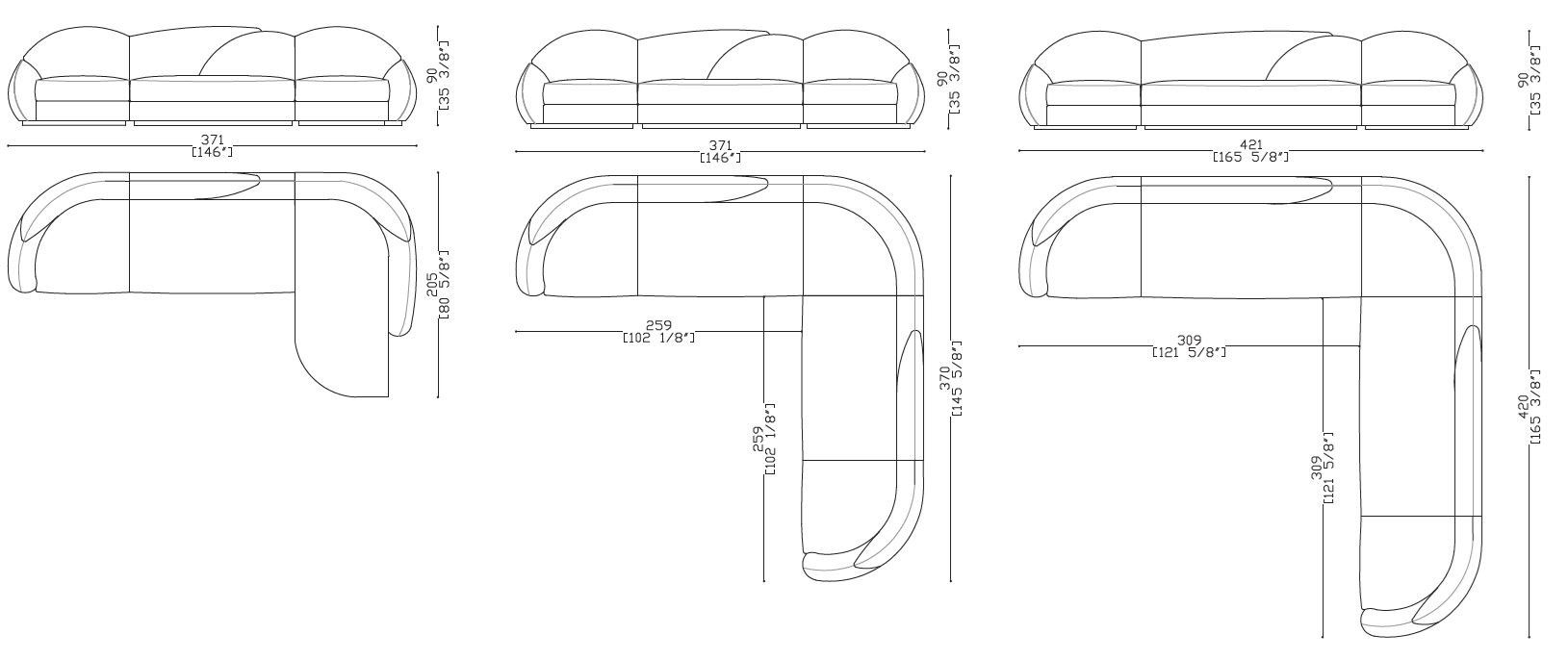 Угловой диван из ткани Sicis Висконти ARCH-00057521 - Вид №4