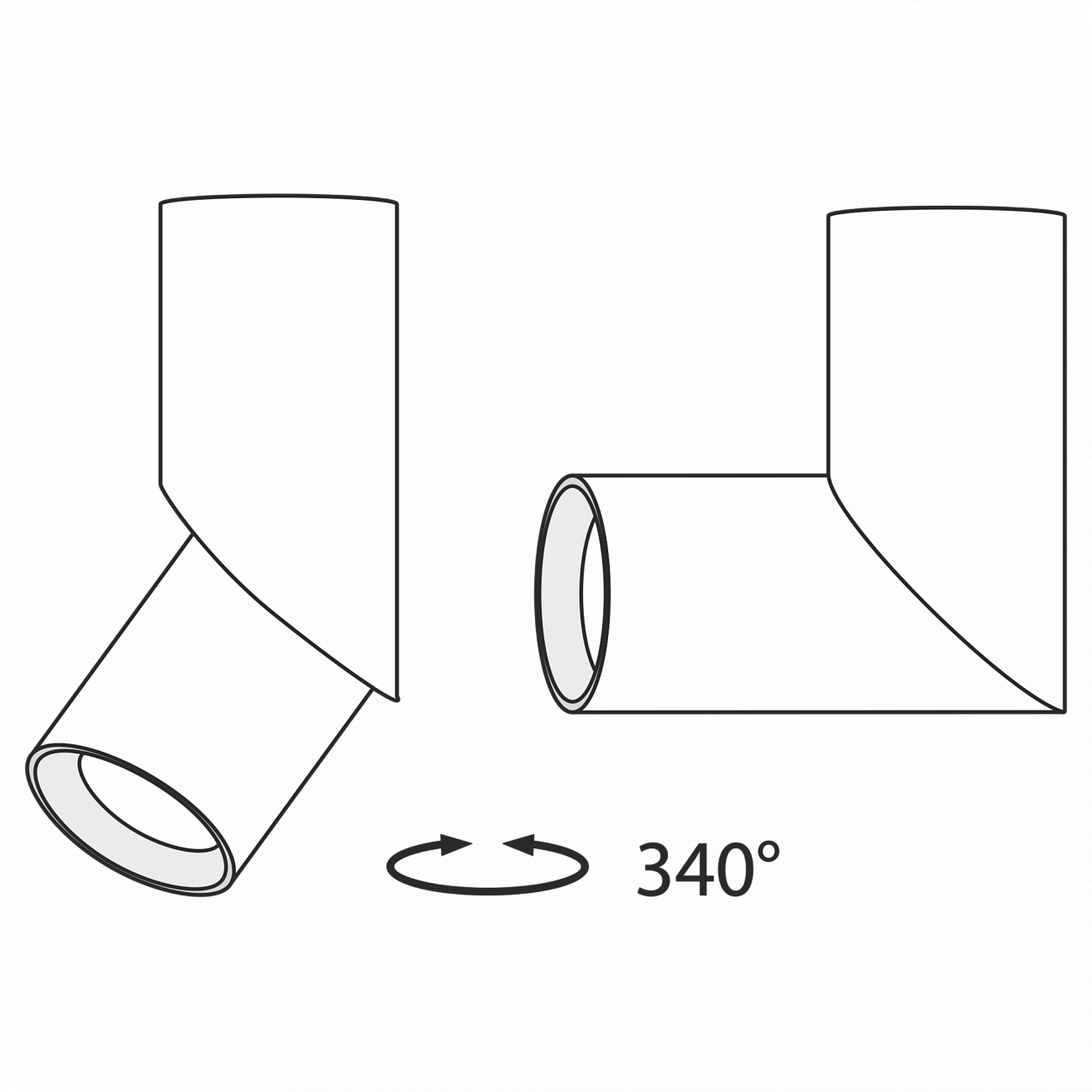 Спот потолочный светодиодный поворотный 16 см белый Dafne C027CL-L10W TECHNICAL CEILING & WALL 00-3956983 Белый  - Вид №1