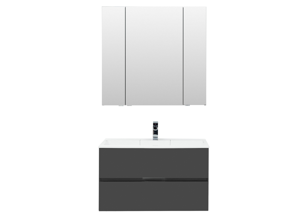 Мебель для ванной Aquanet Алвита 90 серый антрацит 00241388 - Вид №2