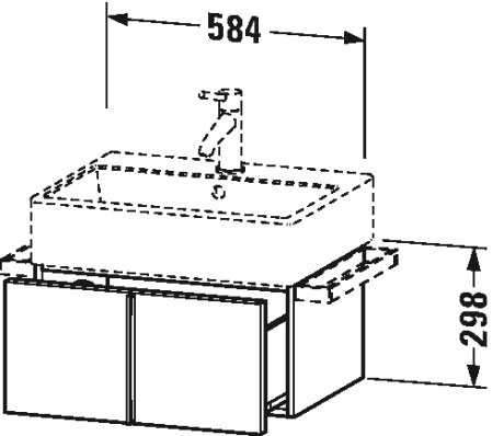 VA612501818 Vero Air Тумбочка подвесная Белый матовый, декор Duravit - Вид №1