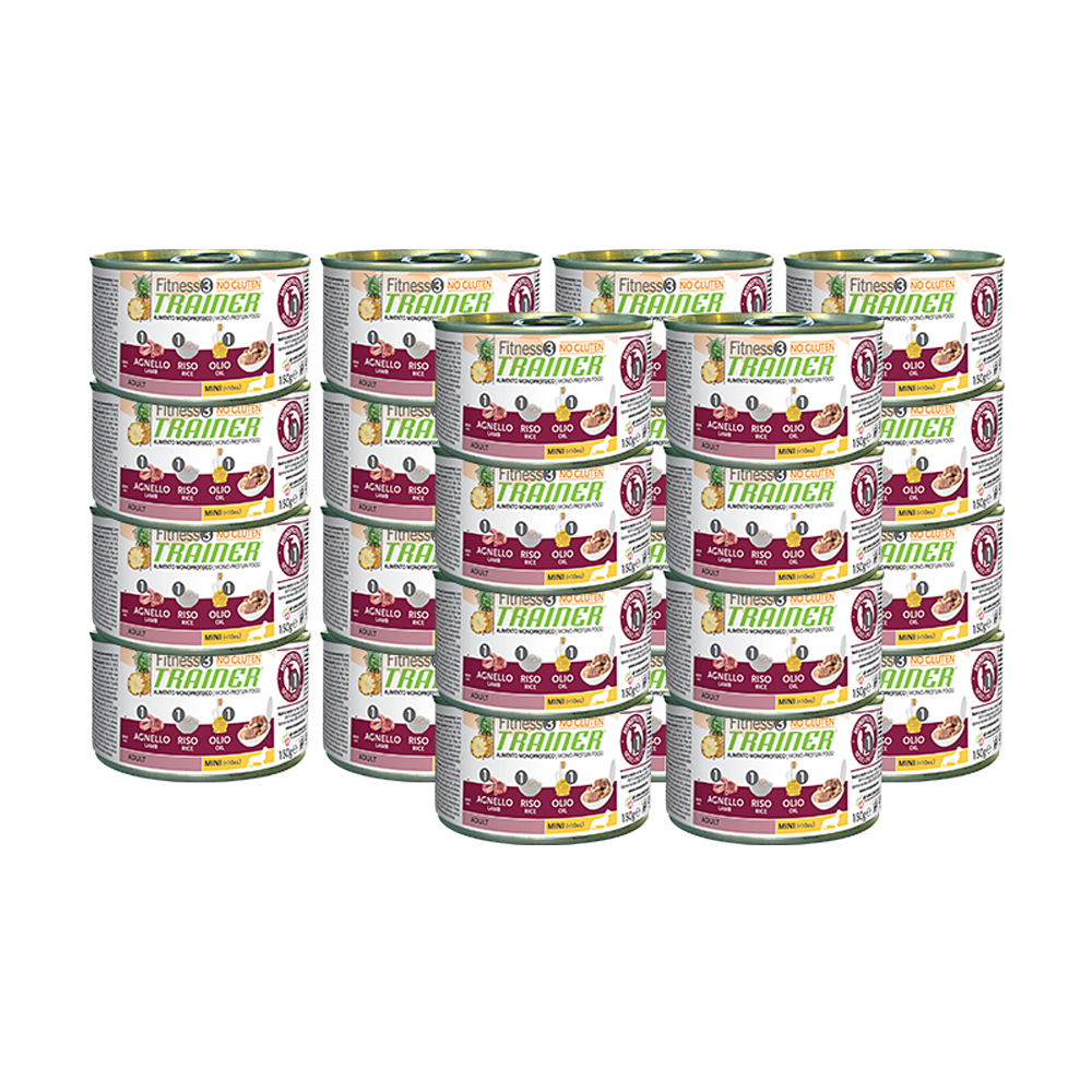 ПР0019395*24 Корм для собак TRAINER Natural Sensitive для мелких пород ягненок, рис банка 150г (упаковка - 24 шт) NATURAL TRAINER 