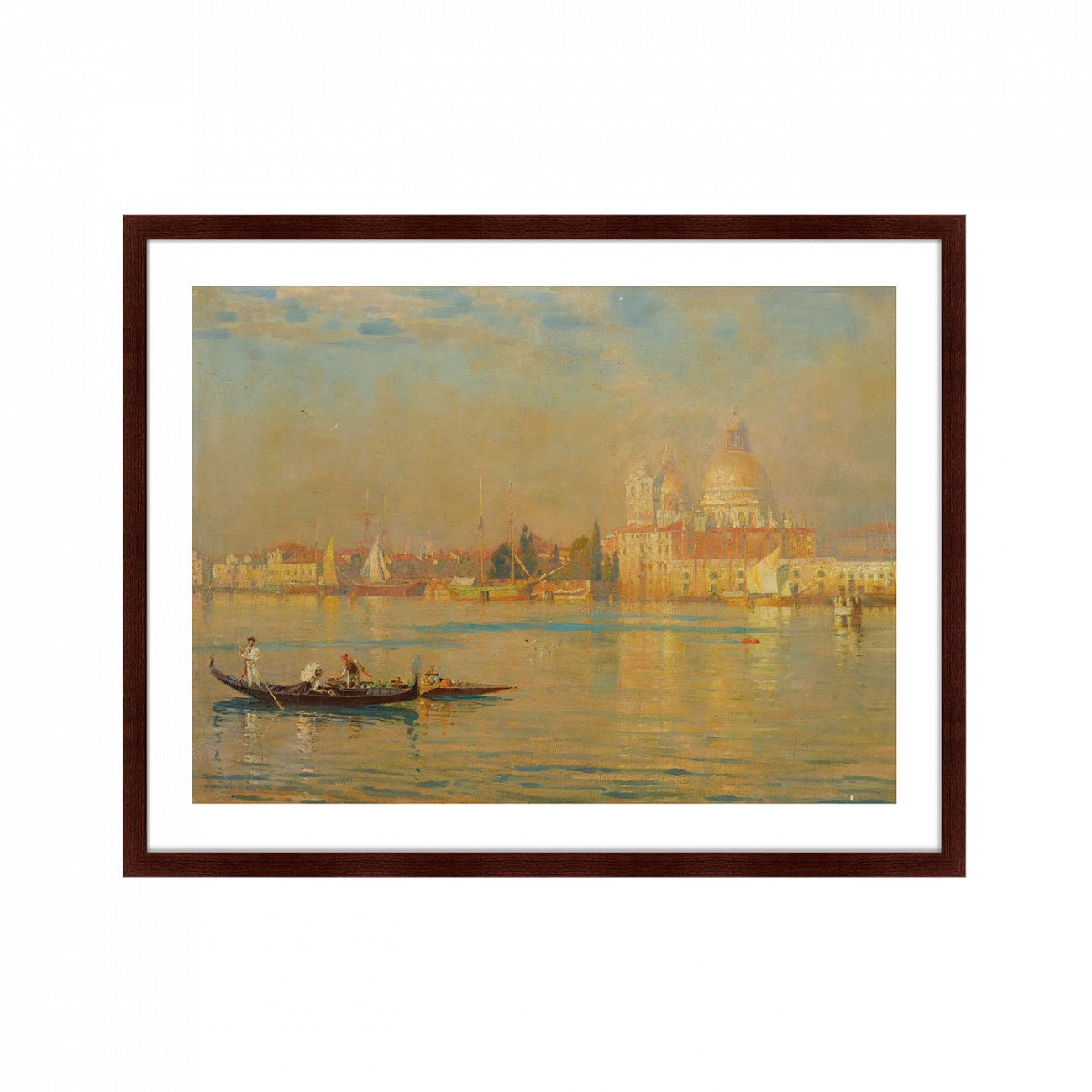 Картина в раме 78,5х100 см Venice Lagoon, 1899г. КАРТИНЫ В КВАРТИРУ  264285 Голубой;желтый;коричневый;разноцветный  - Вид №1