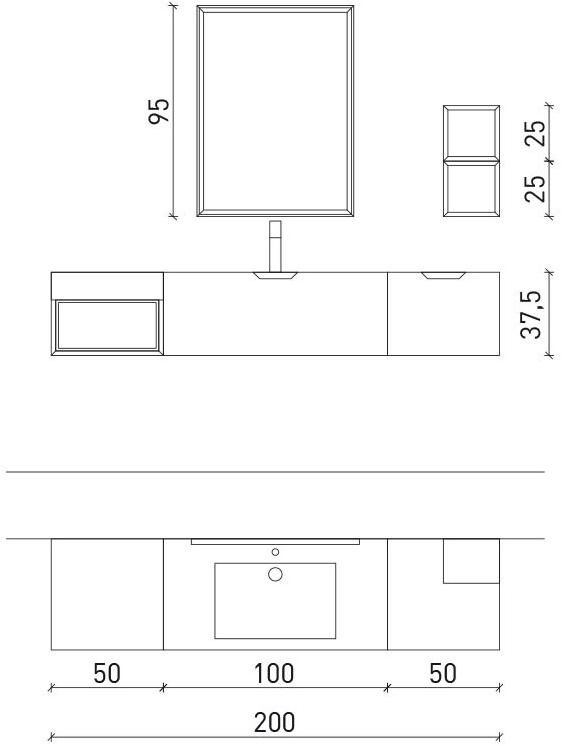 Archeda Тумба под умывальник из дерева с зеркалом Quaranta5 sun-id-1362291 - Вид №8