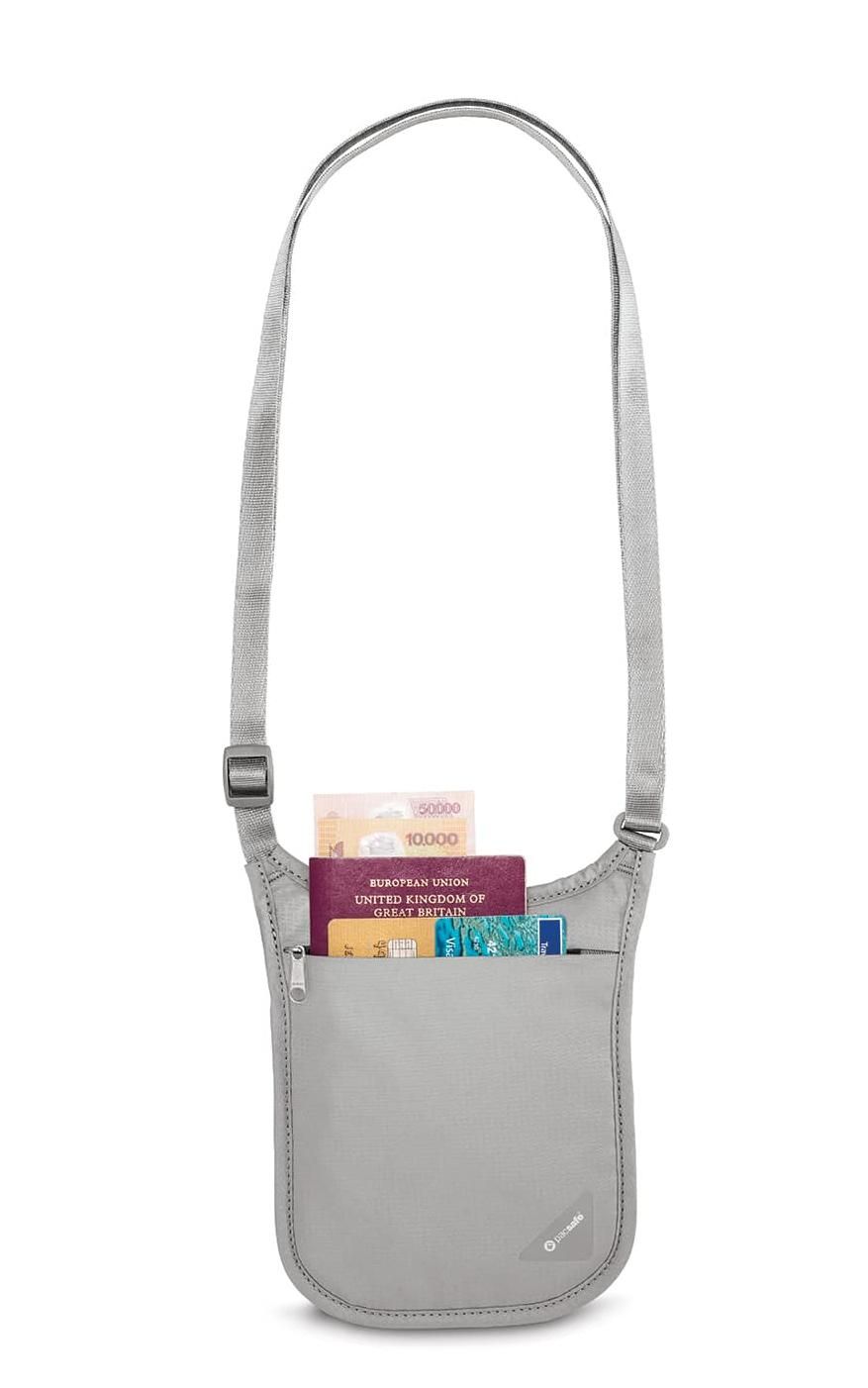 10139100 Кошелек на шею 10139 V75 RFID Blocking Neck Pouch PacSafe Coversafe  - Вид №1