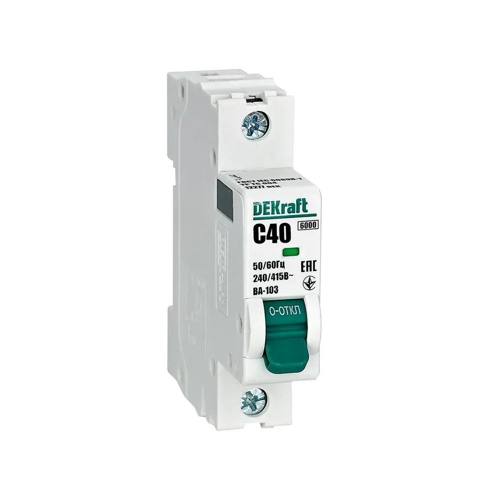 Автоматический выключатель DEKraft ВА-103 1P для надежной защиты сети 84509374 STLM-0050951