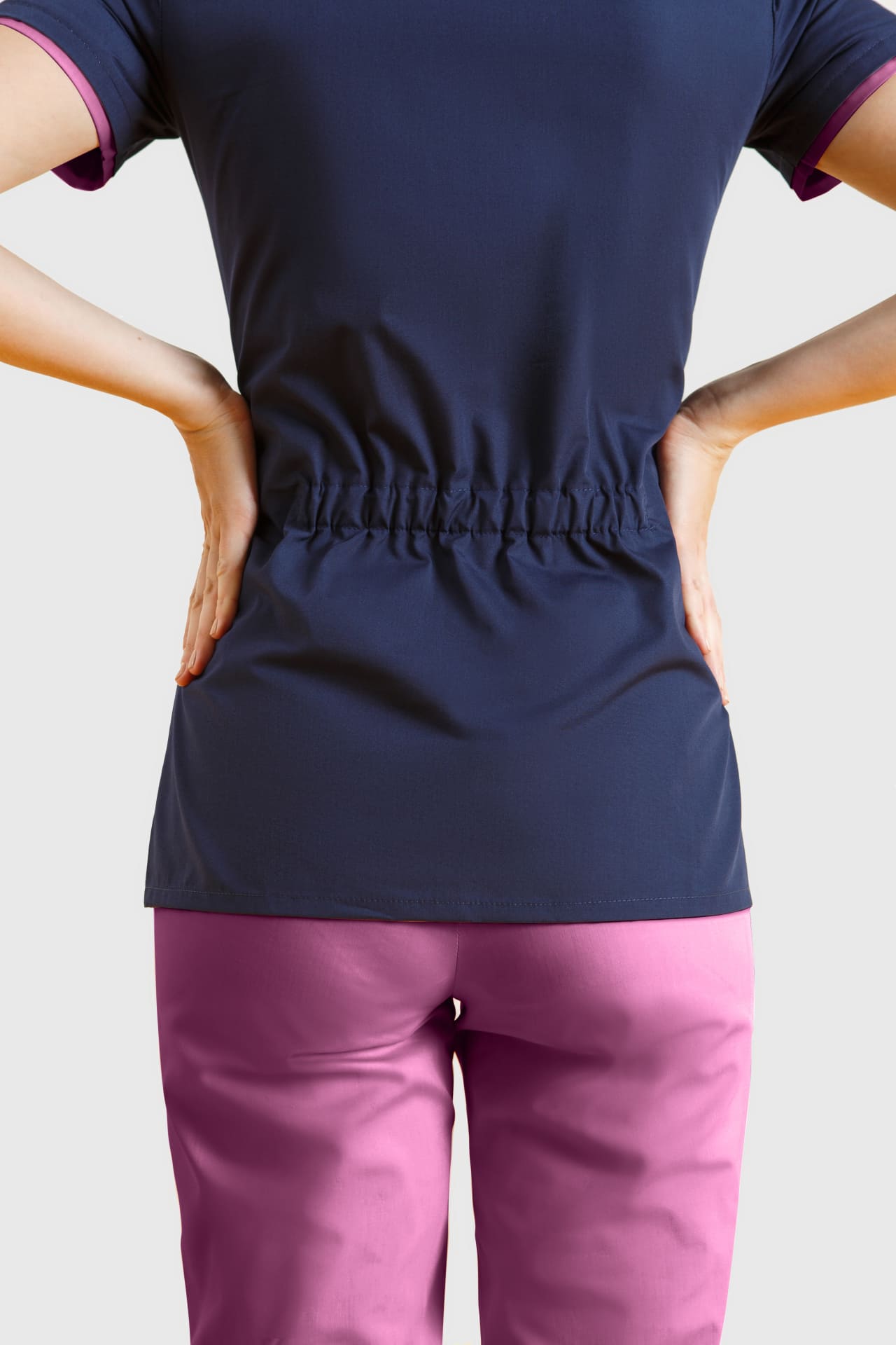 4958854 Костюм Сакура темно-синий с розовым  Медицинская одежда  размер 50 Спецодежда  - Вид №10