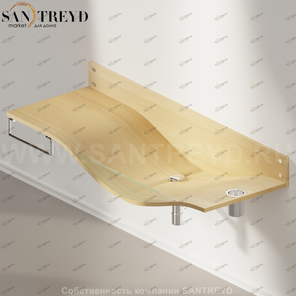 AGAB035000SXRN Подвесная раковина настенная прямоугольная Agape 