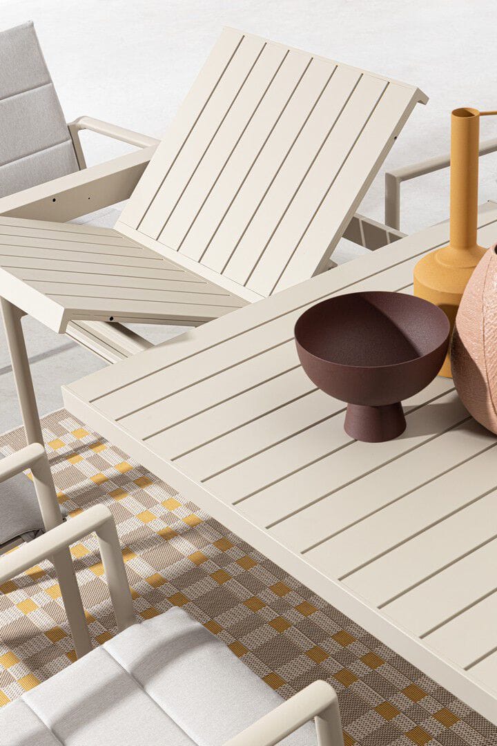 Алюминиевый выдвижной прямоугольный садовый стол BIZZOTTO KIPLIN ARCH-00073199 - Вид №49