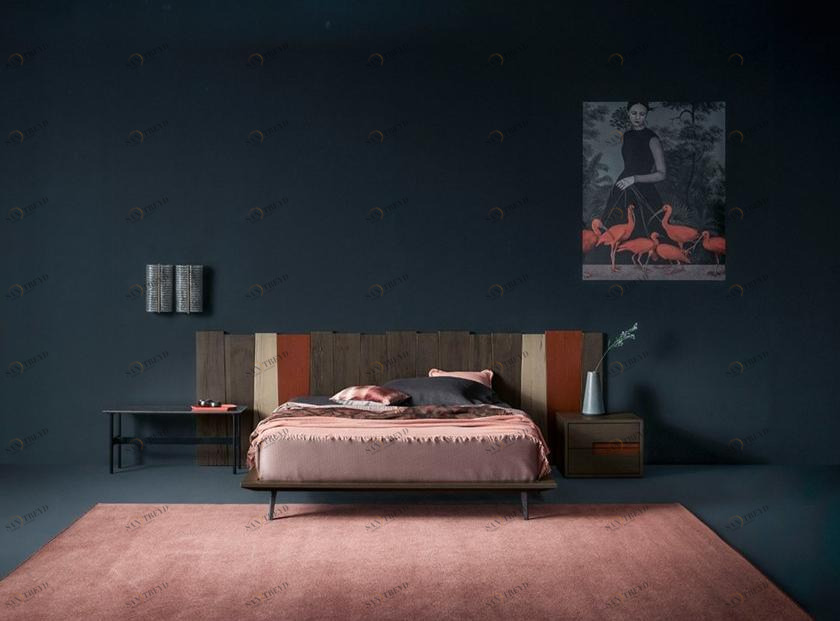 Devina Nais Изголовье из массива дерева для двуспальной кровати Urban ranch sun-id-1503279