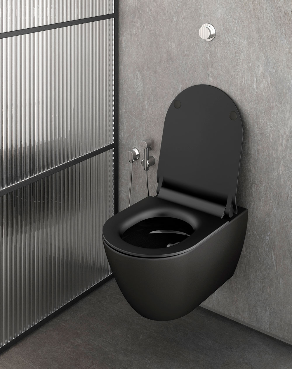 881626 Подвесной унитаз настенный Антрацитовый GSI ceramica  Италия  - Вид №2