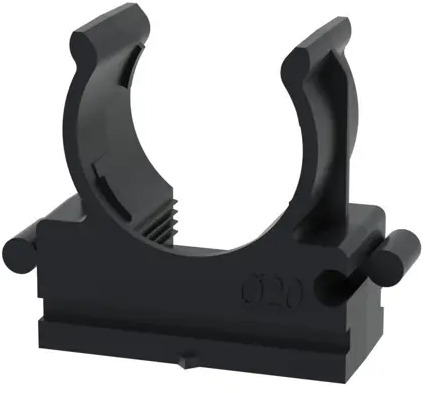 Клипсы-держатели для труб LEXMAN D20 мм черные (10 шт) 88460837