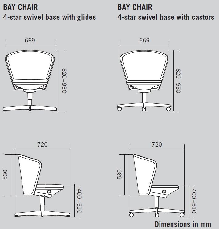 BENE Мягкое кресло с 4-мя спицами для залов ожидания Bay sun-id-1377633 - Вид №7