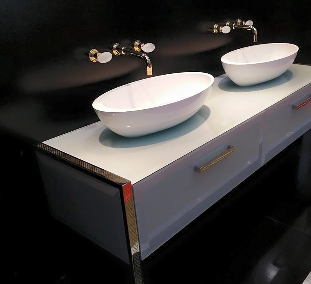 2102 ** 09C Комплект ванны с дуплексным душем Nicolazzi Series Cristallo di Rocca  - Вид №6