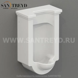 413001 Настенный писсуар, уринал с мушкой Kerasan Waldorf