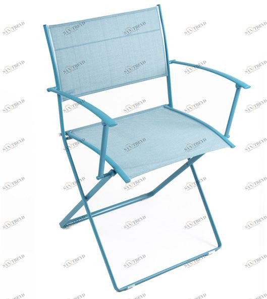 Fermob Складной стальной садовый стул с подлокотниками Plein air 8303